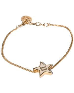 Miu Miu Armband Aus Emailliertem Metall, Damen - Mettallic
