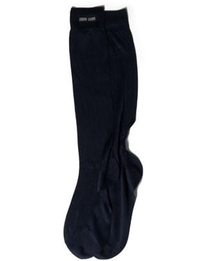 Miu Miu Socken Aus Seide, Damen, Größe - Schwarz
