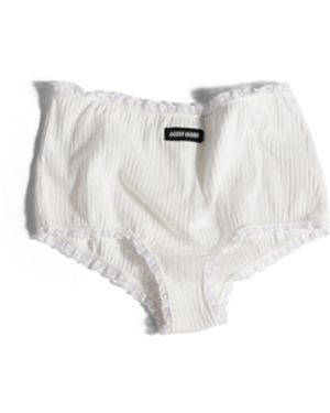 Miu Miu Slip Aus Baumwolle, Damen, Größe - Weiß