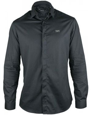 Philipp Plein Camicia Diamond Cut LS Iconic - Nero