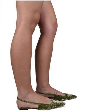 Saint Laurent Blade Ballet Flats - Vert