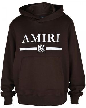Amiri Hooded Cotton Sweatshirt With Logo Print - Black