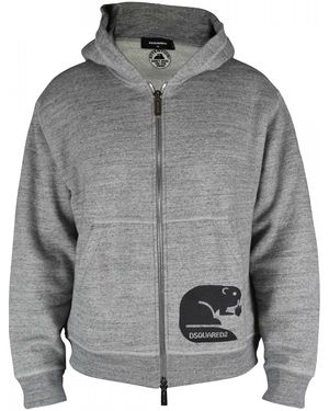 DSquared² Cotton Zip-Up Cardigan Waistcoat - Grey