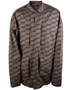Balenciaga Cargo Shirt - Brown