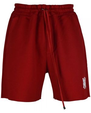 Amiri Cotton Shorts With Adjustable Waist - Red