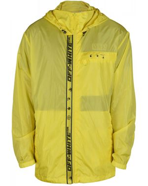 Off-White c/o Virgil Abloh Windbreaker With Iconic Logo Accents - Yellow