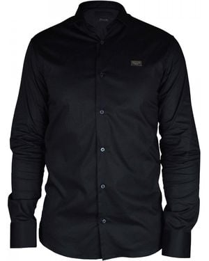 Philipp Plein Diamond Cut Ls Iconic Shirt - Black