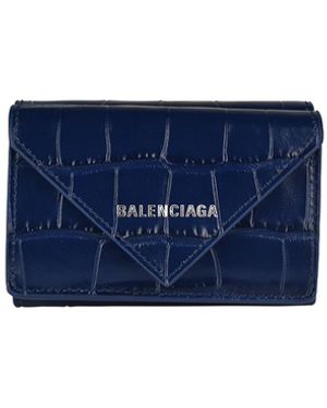 Balenciaga Paper Wallet - Blue
