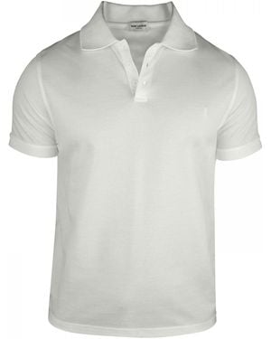 Saint Laurent Polo-Shirt Cassandre - Weiß
