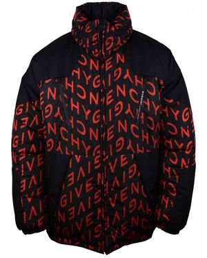 Givenchy Reversible Nylon Logo Down Jacket - Red