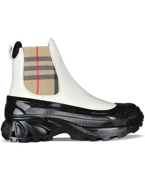 Burberry Printed Chelsea Boots - Black
