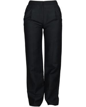 Balenciaga Pleated Cotton-Blend Pants - Black
