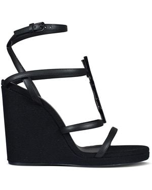Saint Laurent Cassandra Espadrilles - Black