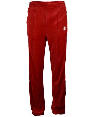 CASABLANCA Velvet Joggers - Red