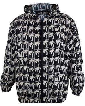 Palm Angels Nylon Windbreaker Jacket - Black