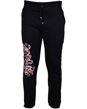 Amiri Cotton Joggers With Graphic Branding - Blue