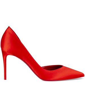 Christian Louboutin Iriza Satin Pointed-Toe Court Shoes - Red