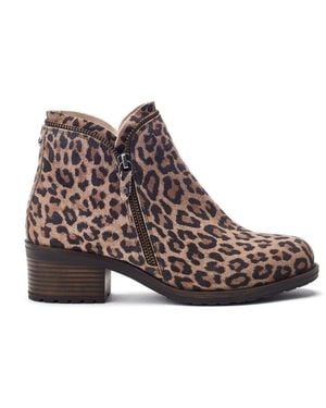 Moda In Pelle Opulent Leopard Suede - Brown