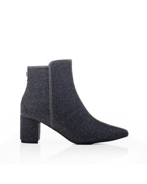 Moda In Pelle Xiomara Pewter Textile - Blue
