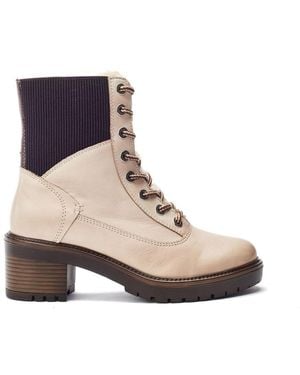 Moda In Pelle Omura Cream Leather - Blue