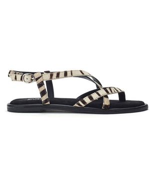 Moda In Pelle Jacaran Zebra Pony Hair - Black