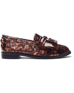 Moda In Pelle Ebara Tortoise Shell Patent - Red