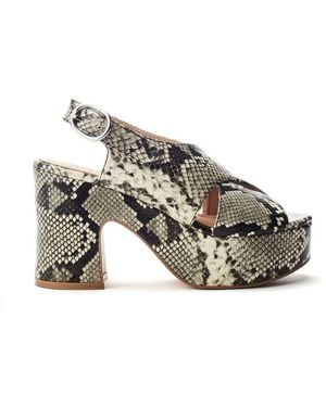 Moda In Pelle Nakara Snake Print - Grey