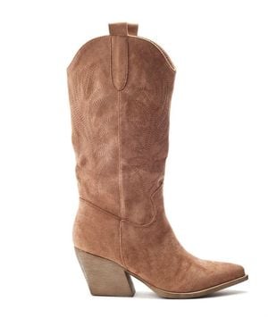 b.soleful Gwyndolyn Camel Alcantara - Brown