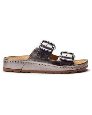 Shoon Sh Elate Pewter Leather - Brown