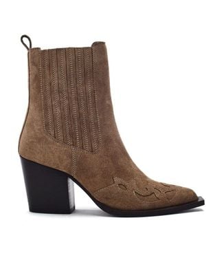 Moda In Pelle Pavia Taupe Suede - Brown