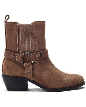 Moda In Pelle Pailia Taupe Suede - Brown