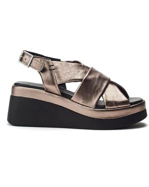 Shoon Sh Mellow Pewter Leather - Brown