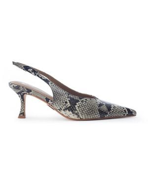 Moda In Pelle Gallia Mix Snake Print - Grey