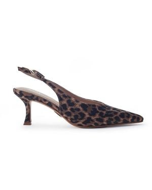 Moda In Pelle Gallia Leopard Satin - Blue