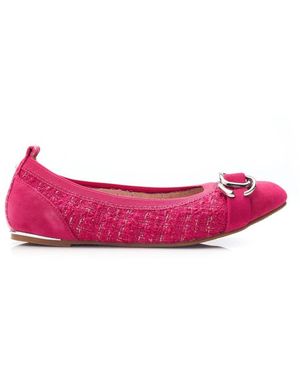 Moda In Pelle Eilish Raspberry Textile - Pink