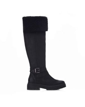 Moda In Pelle Indiie Nubuck - Black