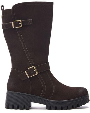 Moda In Pelle Farrar Dark Suede - Black