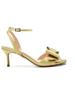Moda In Pelle Lotty Lime Satin - Metallic