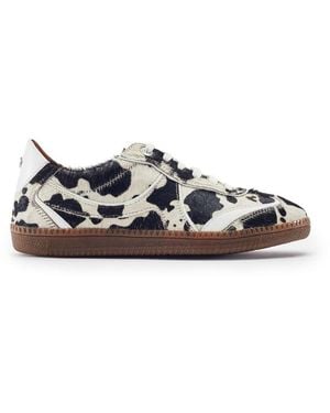Moda In Pelle Brioni Cow Print Pony Hair - Blue