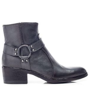Moda In Pelle Otta Dark Pewter Leather - Blue