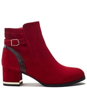 Moda In Pelle Peyari Dark Alcantara - Red