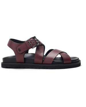 Shoon Sh Liner Burgundy Leather - Brown