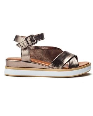 Shoon Sh Meade Pewter Leather - Brown