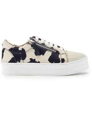 Moda In Pelle Abbee Mix Cow Print Pony Hair - Blue