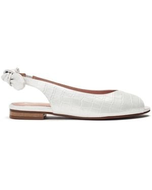 Moda In Pelle Lavatera Metallic Leather - White