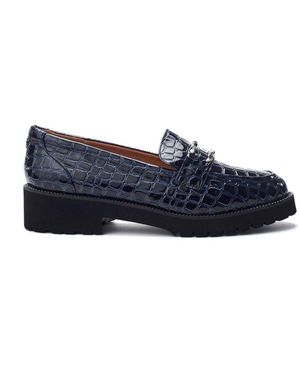 Moda In Pelle Egoma Patent Mocc Croc - Blue
