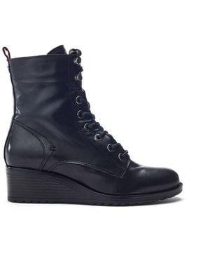 Moda In Pelle Bezzy Lace Up Leather - Blue