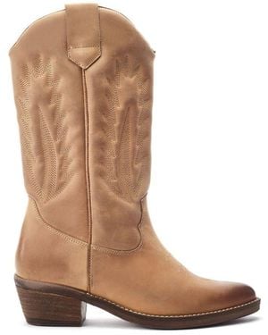 Moda In Pelle Oka Stone Leather - Brown