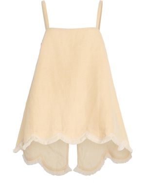 Posse Essie Fringed Linen Top - Natural