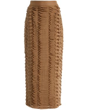 Twp Sylkie Mid-Rise Cotton-Silk Midi Skirt - Natural